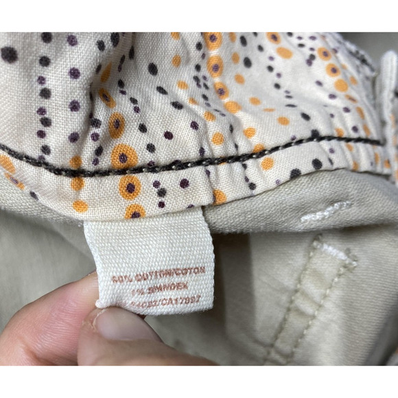 Old Navy Pants Womens Size 2 Beige Ultra Low Rise Wide Leg Casual Chino Y2K - Picture 7 of 16